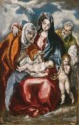 El Greco The Holy Family with St Anne and the young St John Baptist (mk08) china oil painting reproduction